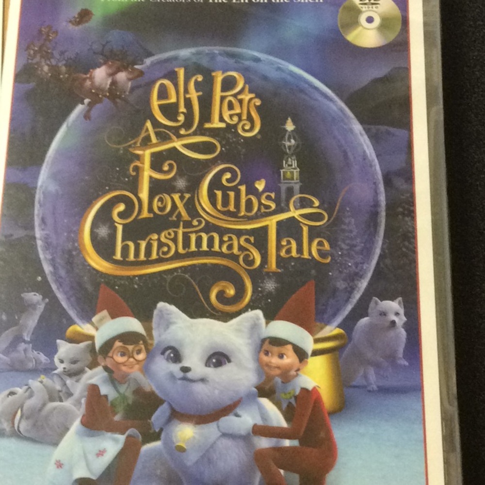 DVD video of elf pets fox cubs Christmas tale.
